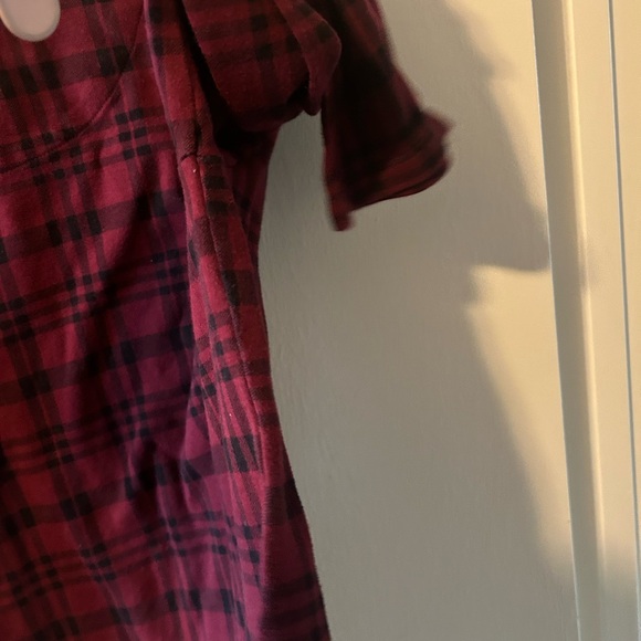 Charter Club Burgundy Plaid Top - Picture 5 of 7